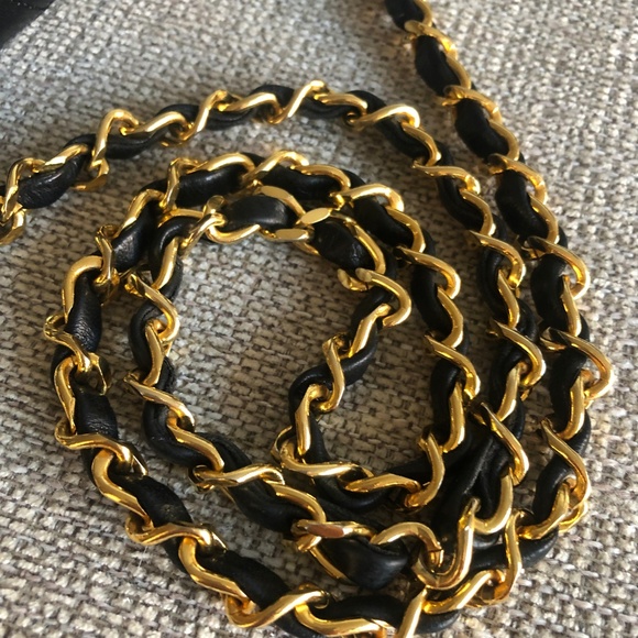 Auth Vintage Chanel Black Mini Flap Bag WOC - Picture 5 of 8